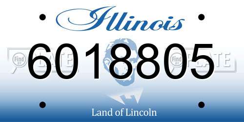 6018805 Illinois License Plate