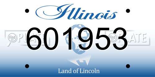 601953 Illinois License Plate