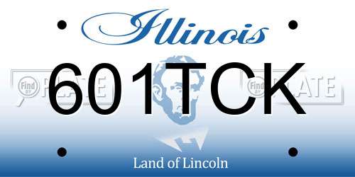 601TCK Illinois License Plate