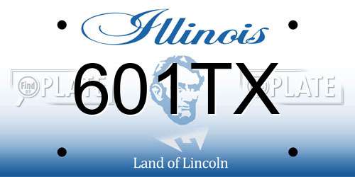 601TX Illinois License Plate