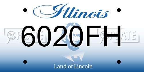 6020FH Illinois License Plate