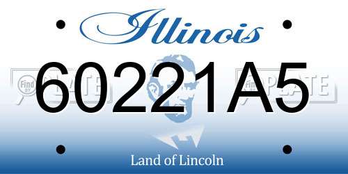 60221A5 Illinois License Plate