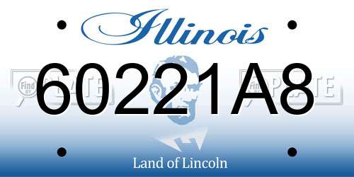 60221A8 Illinois License Plate