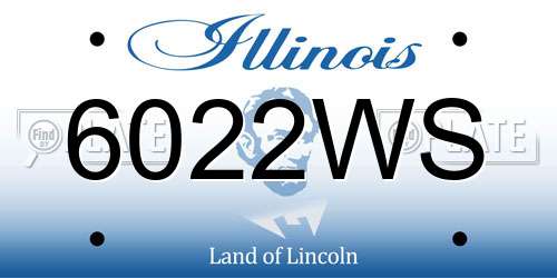 6022WS Illinois License Plate