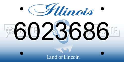 6023686 Illinois License Plate