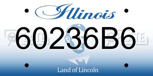 60236B6 Illinois License Plate