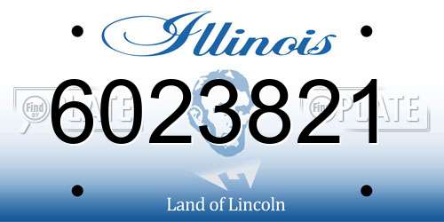 6023821 Illinois License Plate