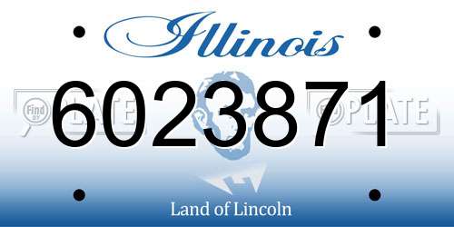 6023871 Illinois License Plate