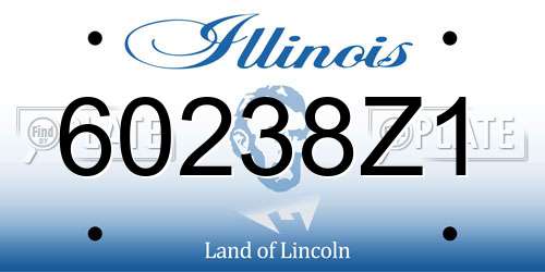 60238Z1 Illinois License Plate
