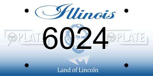 6024 Illinois License Plate