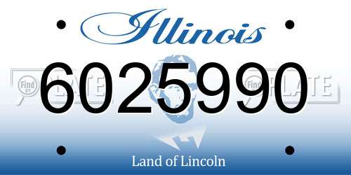 6025990 Illinois License Plate