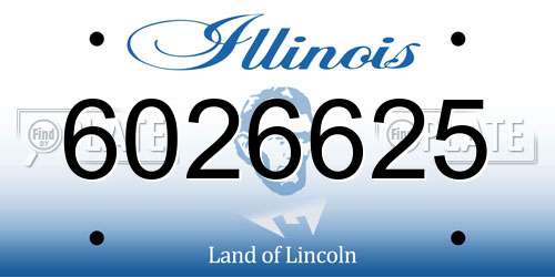 6026625 Illinois License Plate