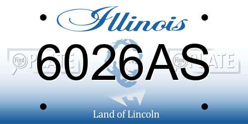 6026AS Illinois License Plate