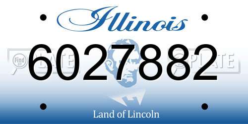 6027882 Illinois License Plate