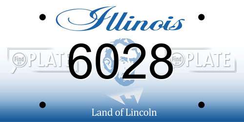 6028 Illinois License Plate