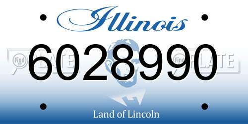 6028990 Illinois License Plate