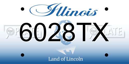 6028TX Illinois License Plate