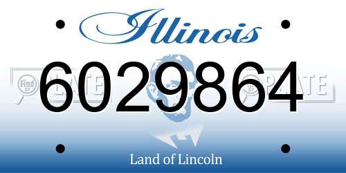 6029864 Illinois License Plate