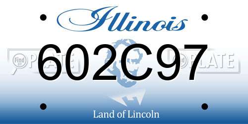 602C97 Illinois License Plate