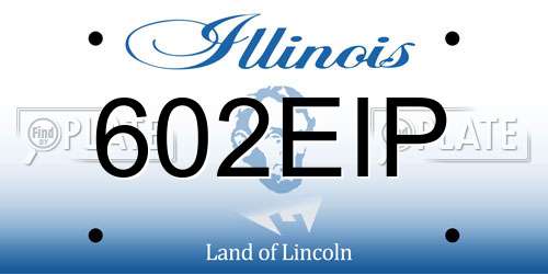 602EIP Illinois License Plate