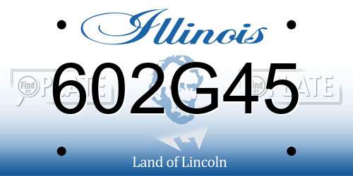602G45 Illinois License Plate