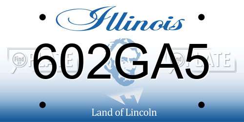 602GA5 Illinois License Plate
