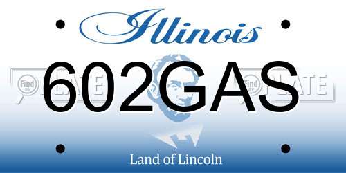 602GAS Illinois License Plate