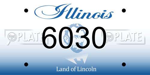 6030 Illinois License Plate