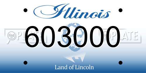 603000 Illinois License Plate