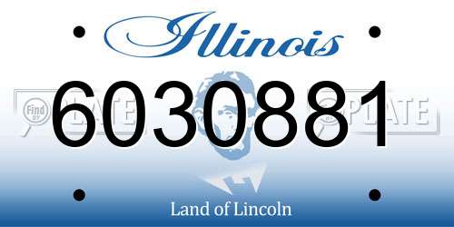 6030881 Illinois License Plate