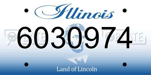 6030974 Illinois License Plate