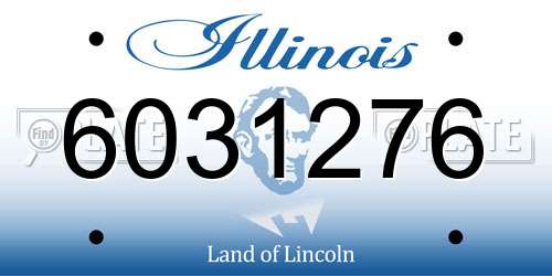 6031276 Illinois License Plate