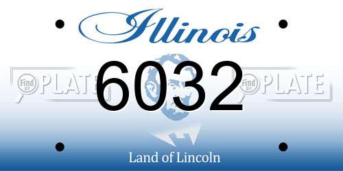 6032 Illinois License Plate