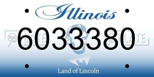 6033380 Illinois License Plate