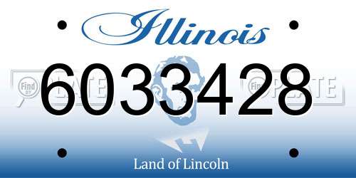 6033428 Illinois License Plate