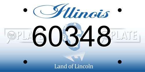 60348 Illinois License Plate
