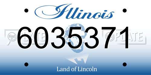 6035371 Illinois License Plate