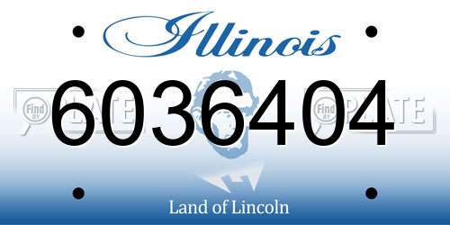6036404 Illinois License Plate