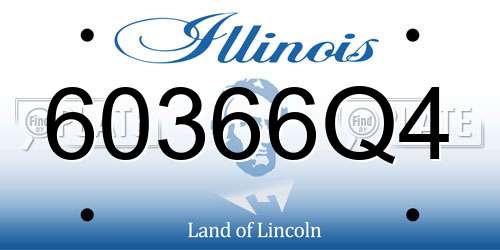 60366Q4 Illinois License Plate