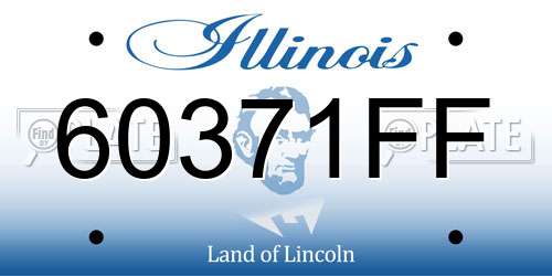 60371FF Illinois License Plate