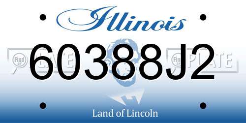 60388J2 Illinois License Plate