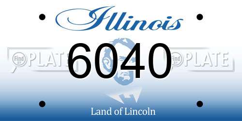 6040 Illinois License Plate