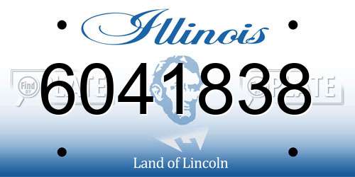 6041838 Illinois License Plate