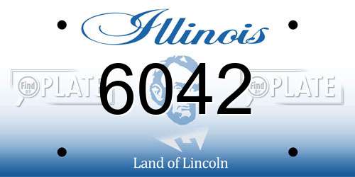 6042 Illinois License Plate