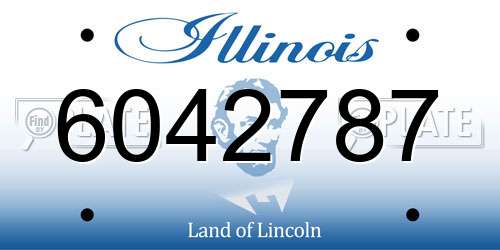 6042787 Illinois License Plate