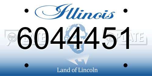 6044451 Illinois License Plate