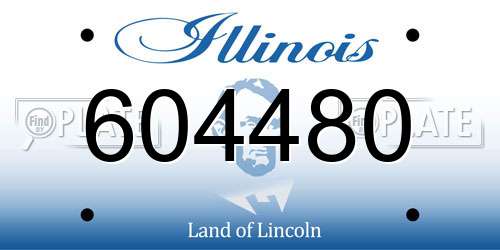 604480 Illinois License Plate