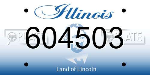 604503 Illinois License Plate