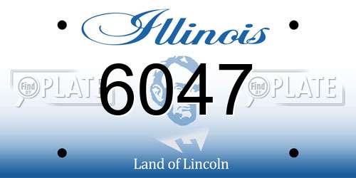 6047 Illinois License Plate