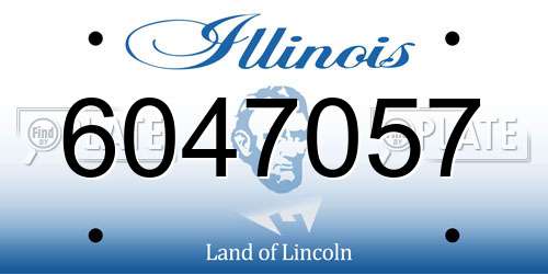 6047057 Illinois License Plate